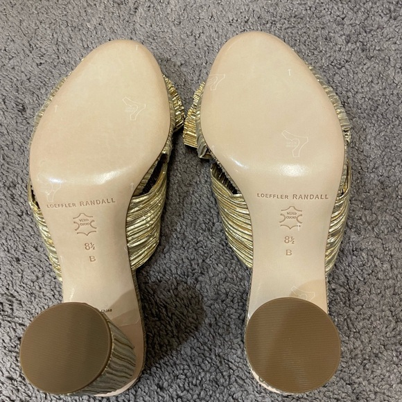 Loeffler Randall Penny Knotted Metallic Mules